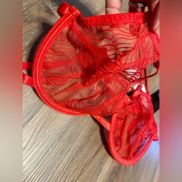 Blue Bella bra and thong set - Picture 7 of 8